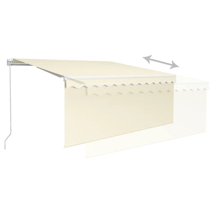 Manual Retractable Awning with Blind 3.5x2.5m Cream