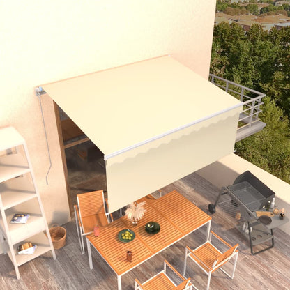 Manual Retractable Awning with Blind 3.5x2.5m Cream