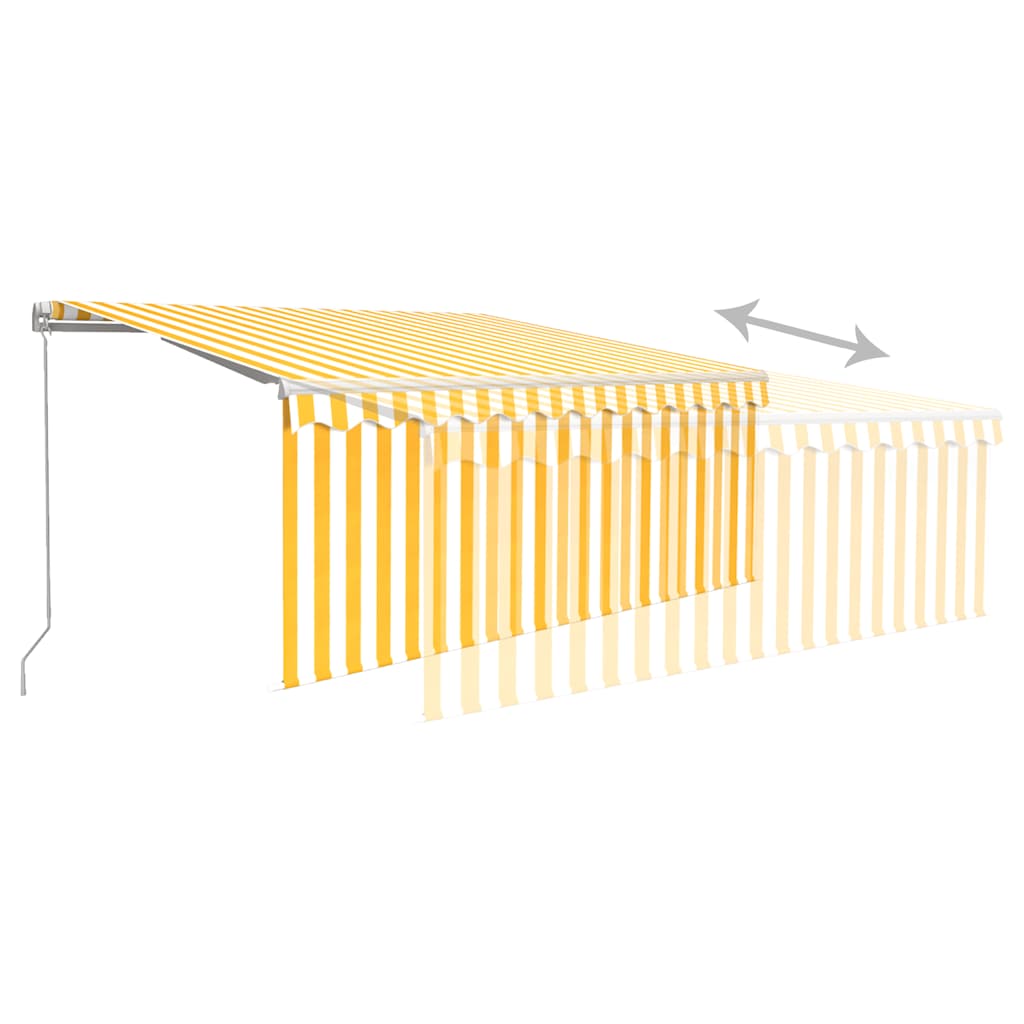 Retractable Awning | Yellow and white