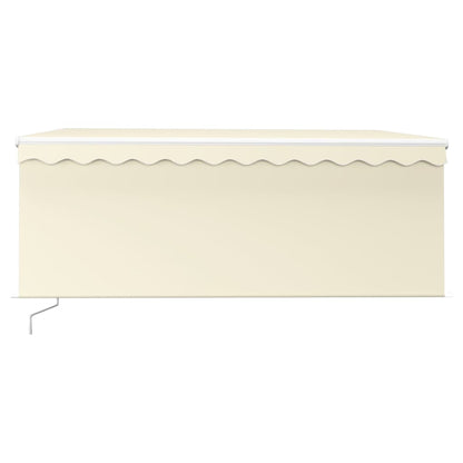 Manual Retractable Awning with Blind&LED 3.5x2.5m Cream