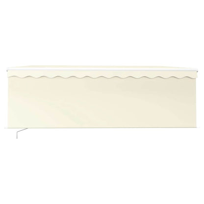 Manual Retractable Awning with Blind&LED 4x3m Cream