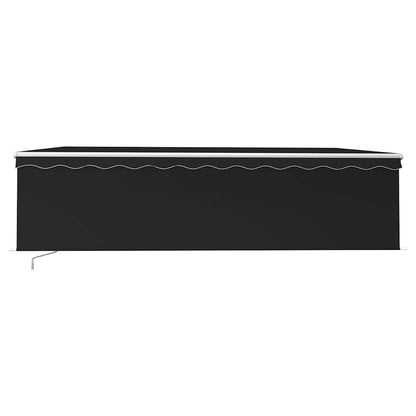Manual Retractable Awning with Blind&LED 5x3m Anthracite