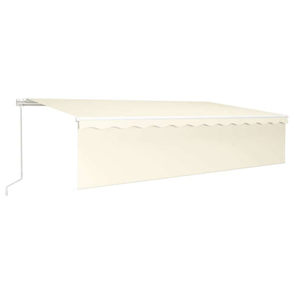 Manual Retractable Awning with Blind&LED 6x3m Cream