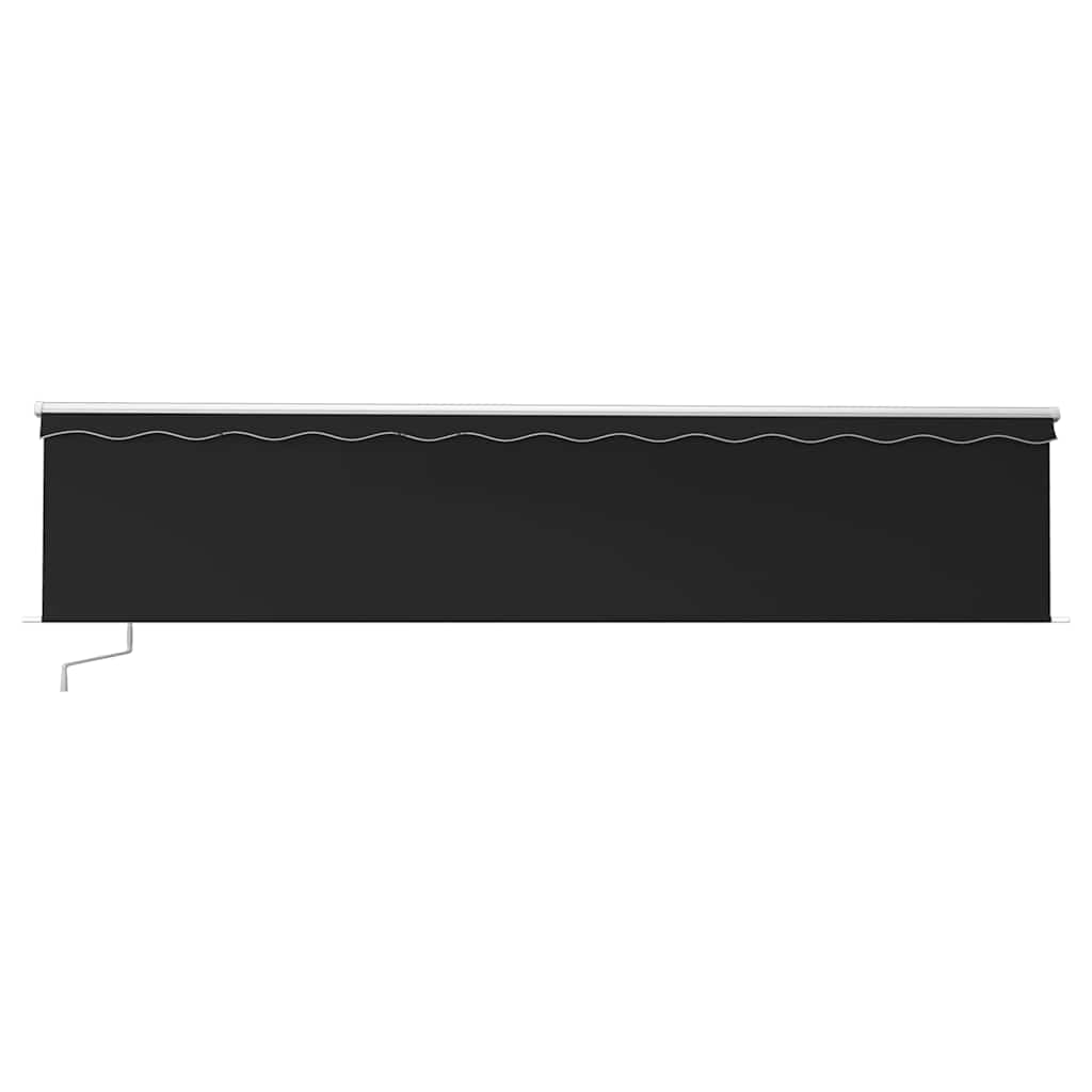 Manual Retractable Awning with Blind&LED 6x3m Anthracite