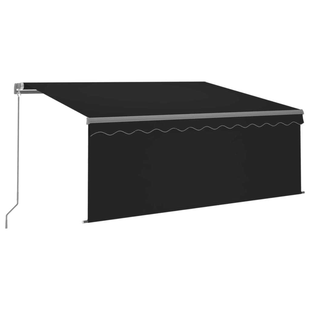 Manual Retractable Awning with Blind 3x2.5m Anthracite