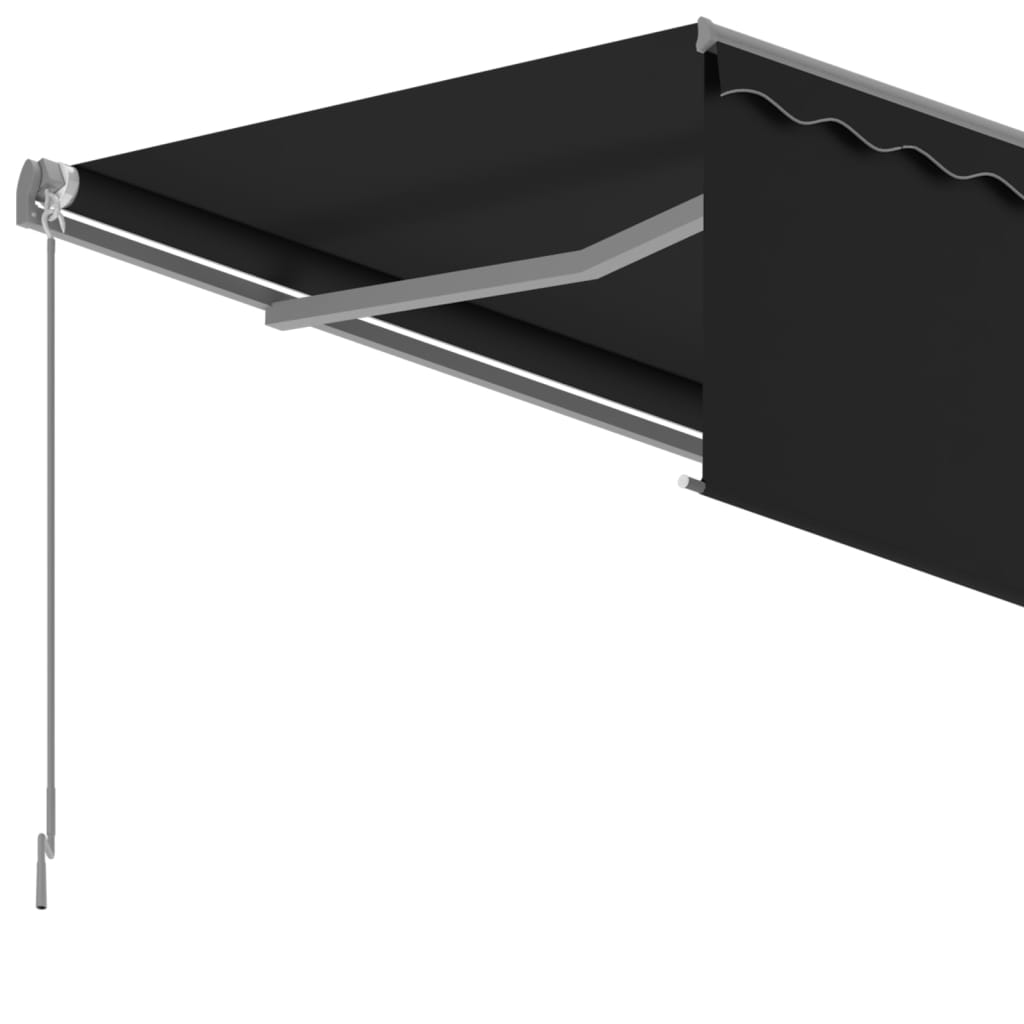 Manual Retractable Awning with Blind 3x2.5m Anthracite