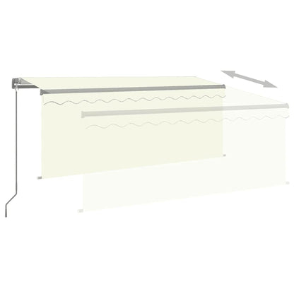 Manual Retractable Awning with Blind 3.5x2.5m Cream