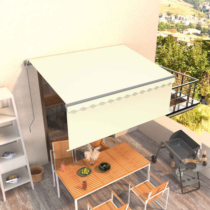 Manual Retractable Awning with Blind 3.5x2.5m Cream