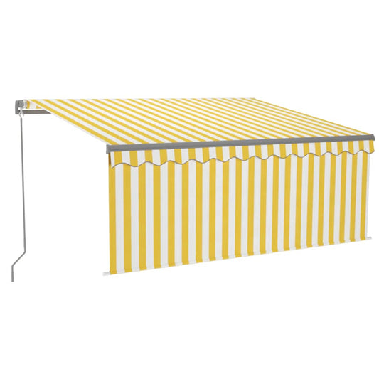 3069403 vidaXL Manual Retractable Awning with Blind&LED 3,5x2,5m Yellow&White (313240+313174+313282) 3069403 vidaXL Manual Retractable Awning with Blind&LED 3,5x2,5m Yellow&White (313240+313174+313282)