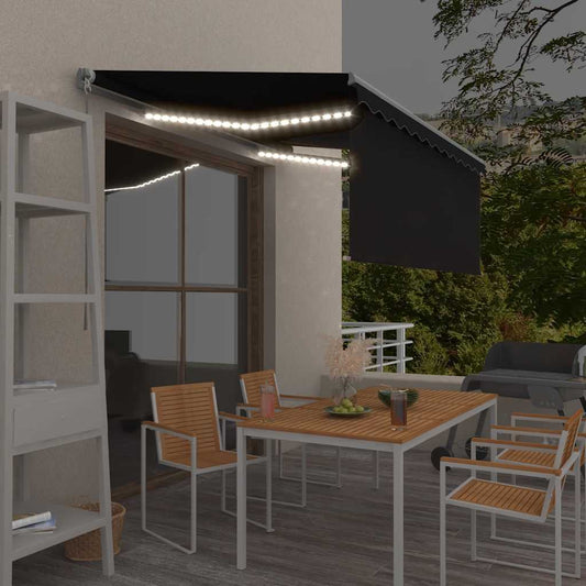 Retractable Awning | Anthracite | Powder-coated aluminium, Polyester