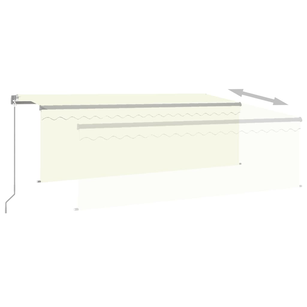 Manual Retractable Awning with Blind 4x3m Cream