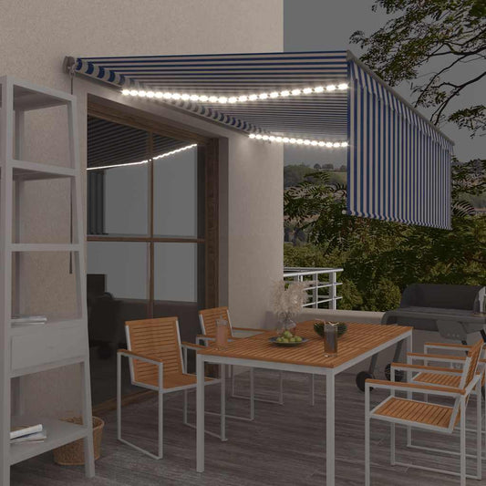 Retractable Awning | Blue and White