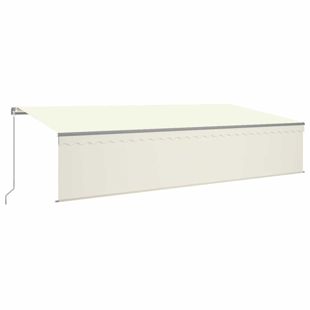 Manual Retractable Awning with Blind 6x3m Cream