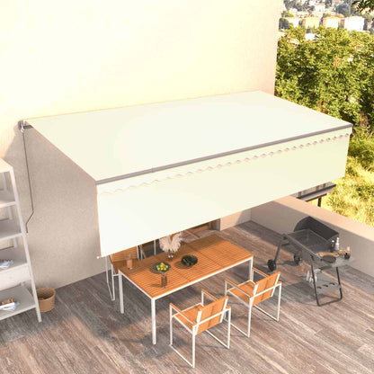Manual Retractable Awning with Blind 6x3m Cream