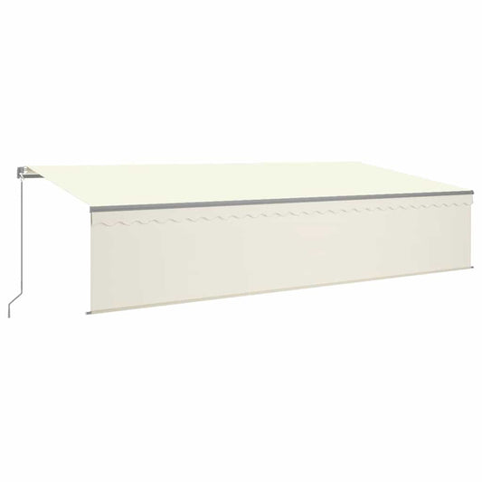 Manual Retractable Awning with Blind&LED 6x3m Cream