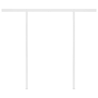 3069901 vidaXL Manual Retractable Awning with LED 3x2,5 m Blue and White (313199+46830+315093)