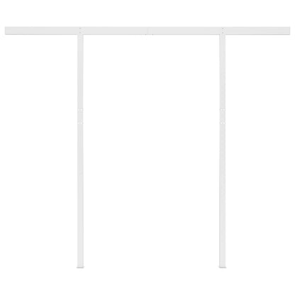 Manual Retractable Awning with Posts 3.5x2.5 m Cream