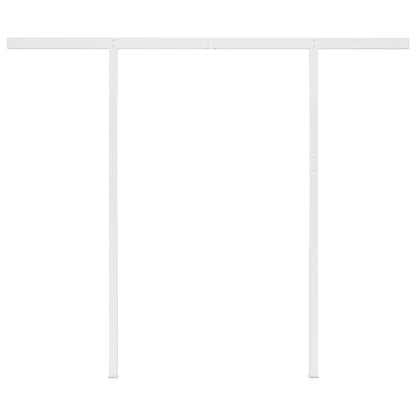 Manual Retractable Awning with LED 3.5x2.5 m Blue and White