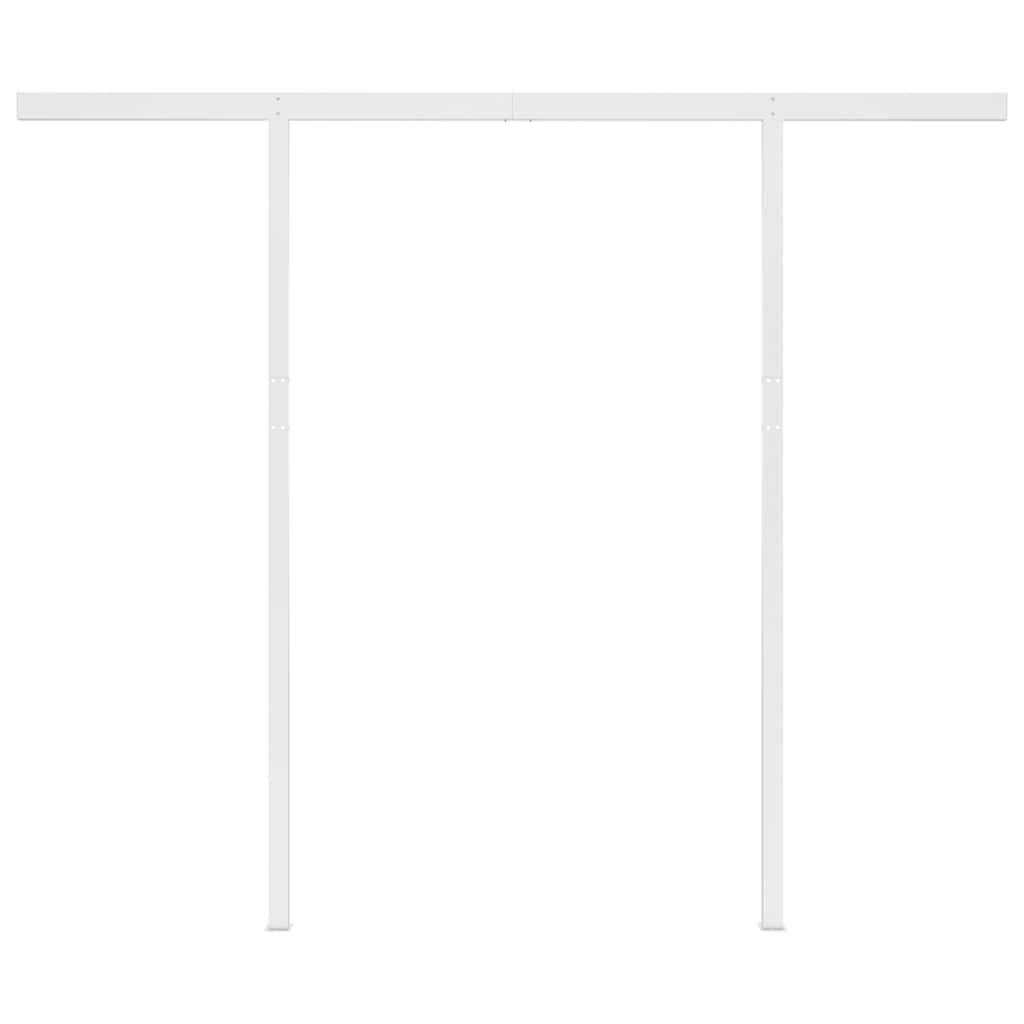3069922 vidaXL Manual Retractable Awning with LED 3,5x2,5 m Cream (313200+313167+315093)