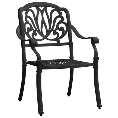 Bistro Set | Black | Cast Aluminium |  Durable  | Bistro Set | Round