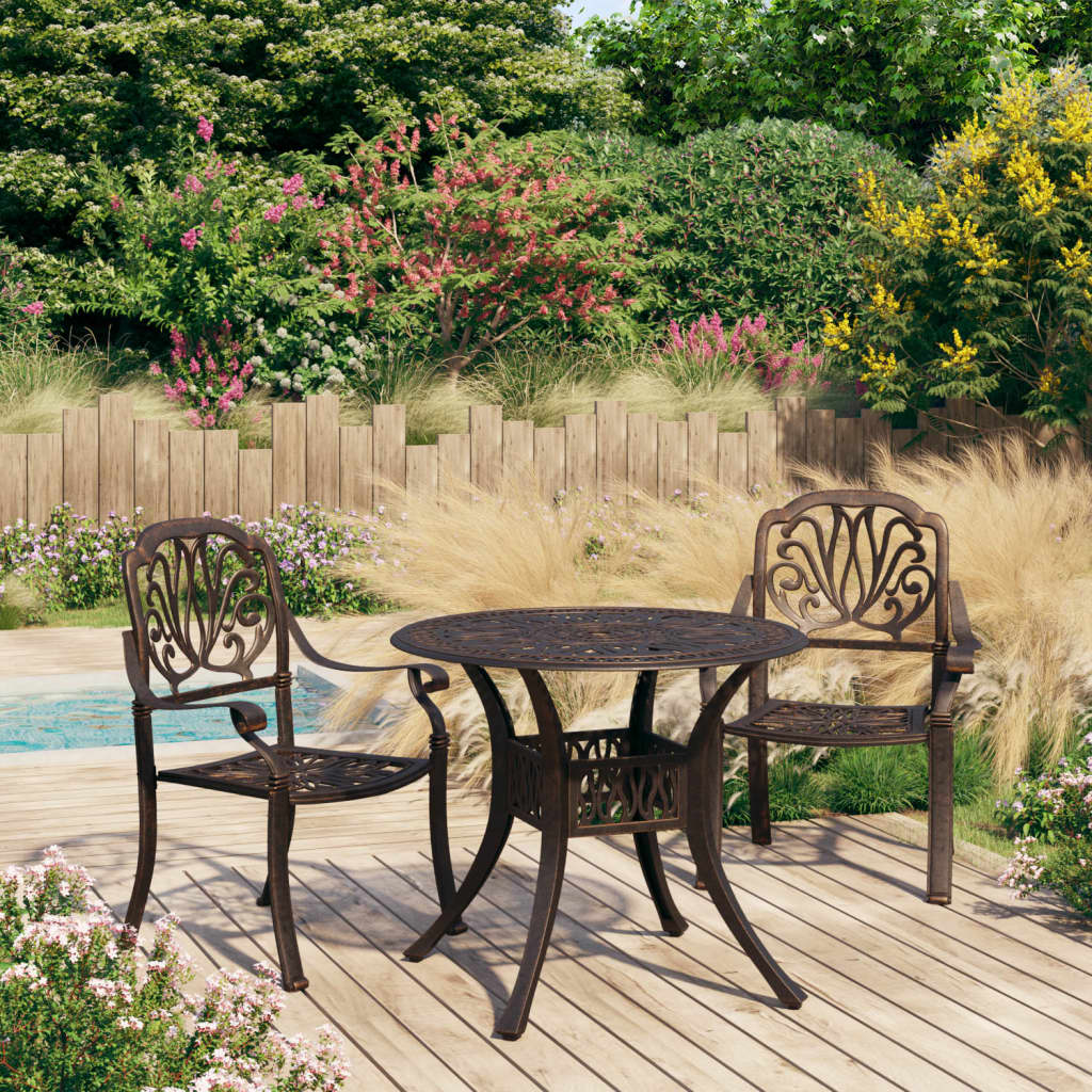 Bistro Set | Bronze | Cast Aluminium | Standard | Bistro Set | Round