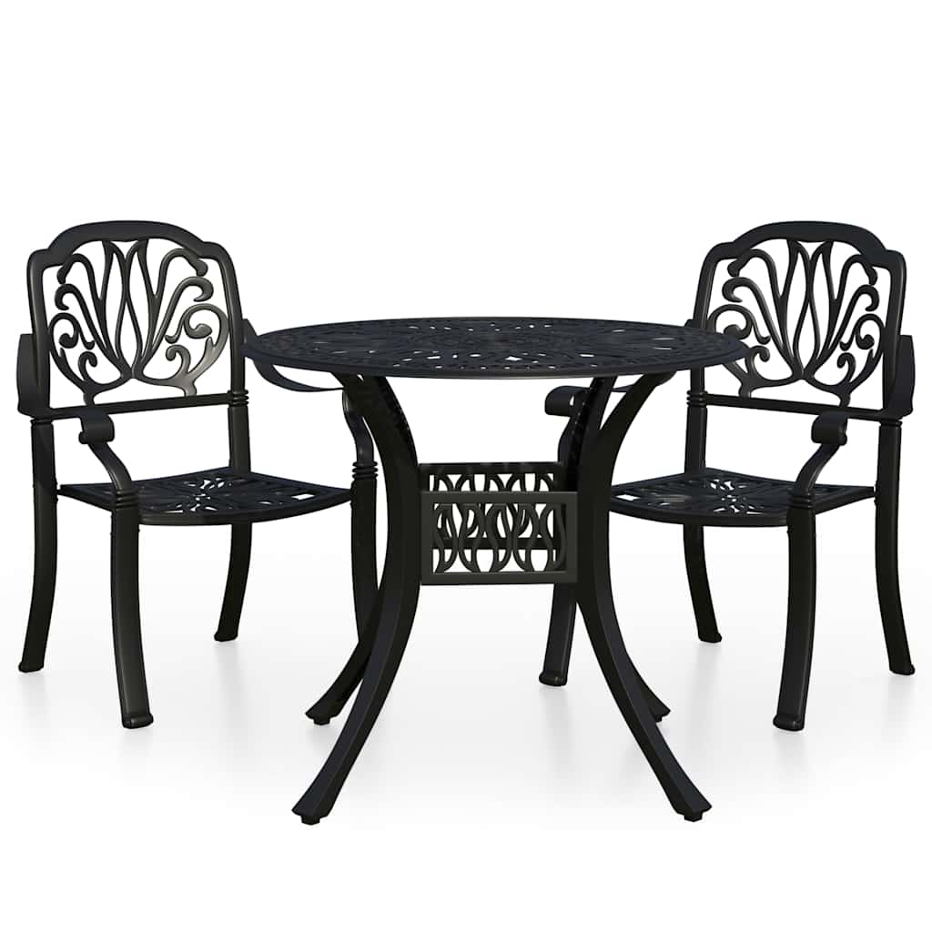 Bistro Set | Black | Cast aluminium | Standard |  Durable  | Bistro Set