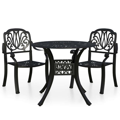 Bistro Set | Black | Cast aluminium | Standard |  Durable  | Bistro Set