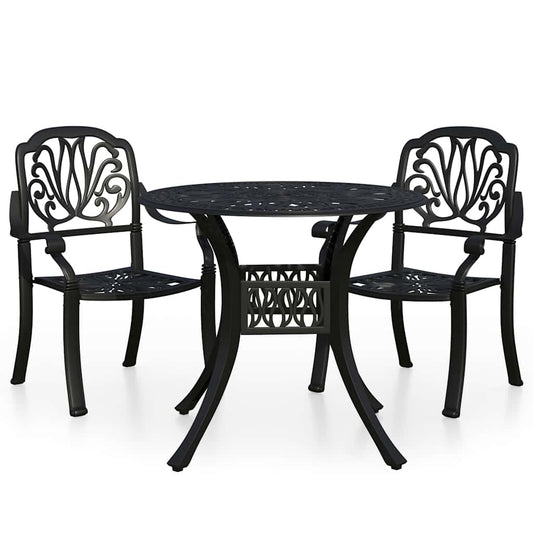 Bistro Set | Black | Cast aluminium | Standard |  Durable  | Bistro Set