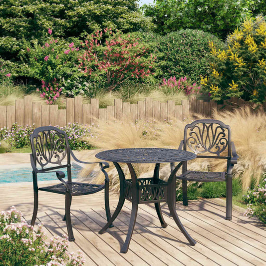 Bistro Set | Black | Cast aluminium | Standard |  Durable  | Bistro Set