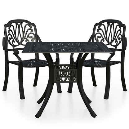 Bistro Set | Black | Cast aluminium | Small | Durable | Bistro Set