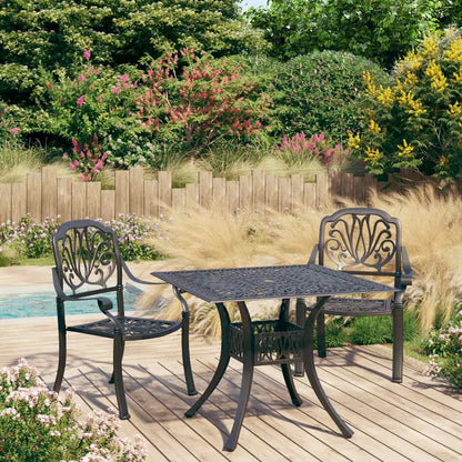Bistro Set | Black | Cast aluminium | Small | Durable | Bistro Set