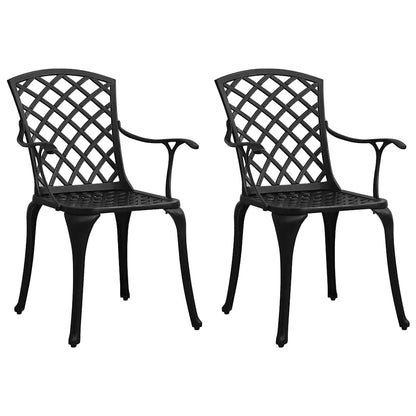 3 Piece Bistro Set Cast Aluminium Black