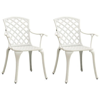Bistro Set | White | Cast Aluminium | Medium | Tough | Bistro Set | Round