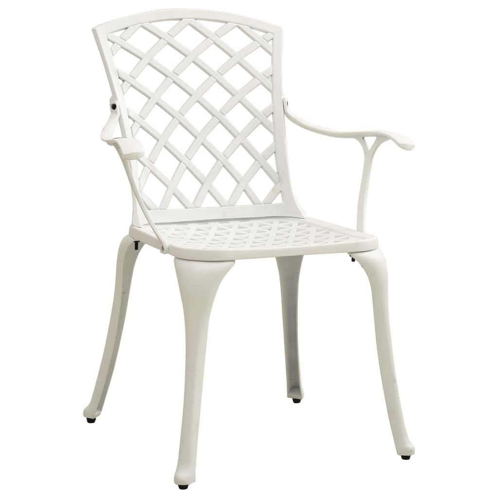 Bistro Set | White | Cast Aluminium | Medium | Tough | Bistro Set | Round