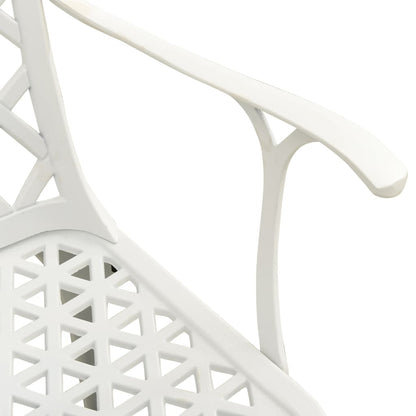 Bistro Set | White | Cast Aluminium | Medium | Tough | Bistro Set | Round