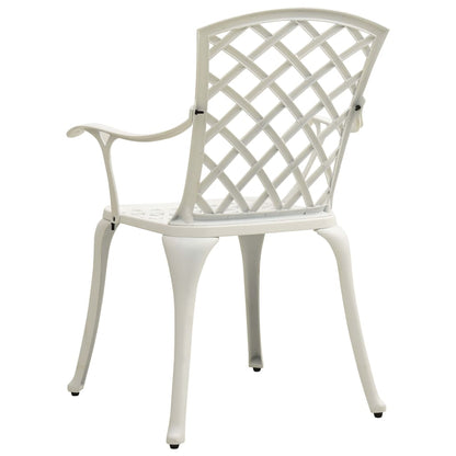 3 Piece Bistro Set Cast Aluminium White