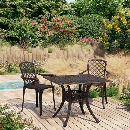 Bistro Set | Bronze | Cast Aluminium | Standard |  Decorative Inlays