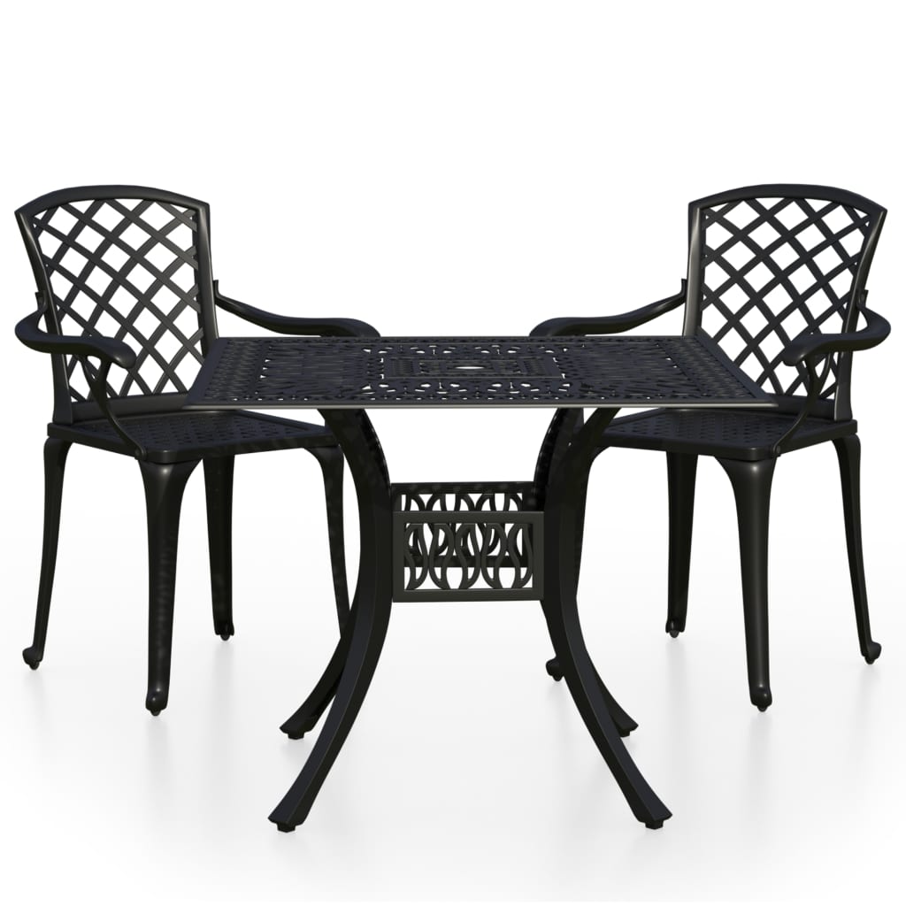 Bistro Set | Black | Cast aluminium | Standard | Bistro Set | Round