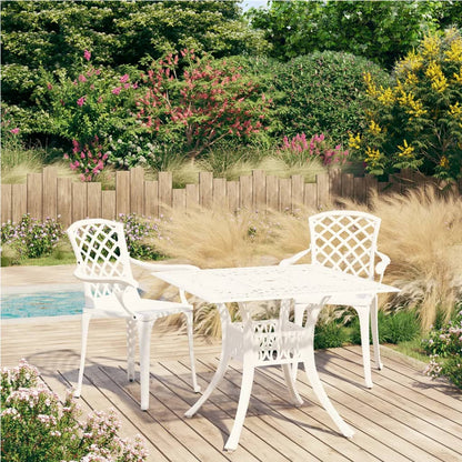 Bistro Set | White | Cast aluminium | Standard | Durable | Bistro Set
