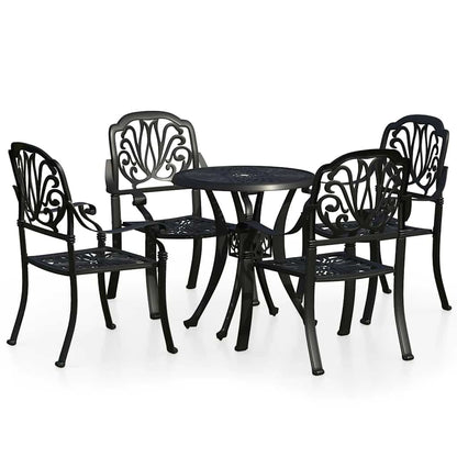 Bistro Set | Black | Cast Aluminium | Medium | Durable | Bistro Set