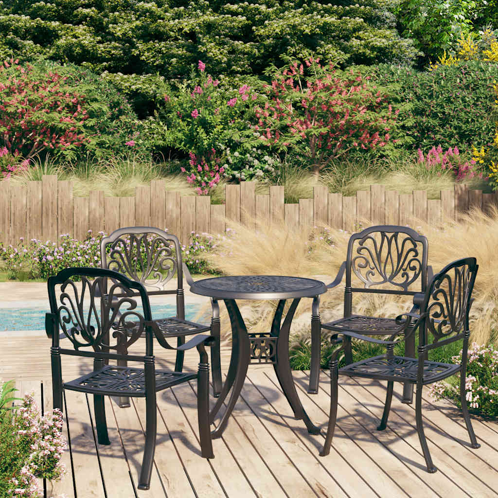 Bistro Set | Black | Cast Aluminium | Medium | Durable | Bistro Set
