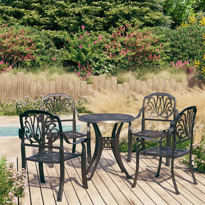 Bistro Set | Black | Cast Aluminium | Medium | Durable | Bistro Set