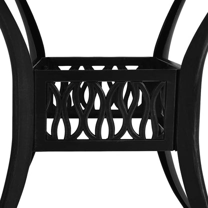 Bistro Set | Black | Cast aluminium | 1 Table, 4 Chairs | Durable