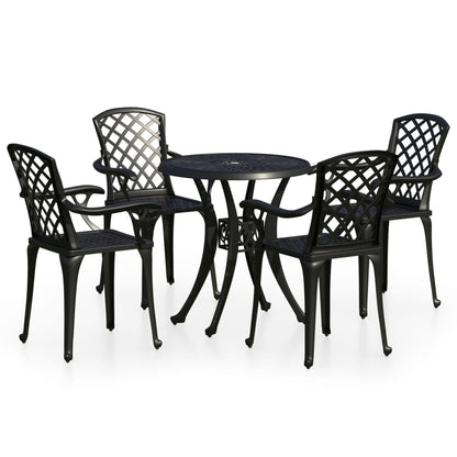 Bistro Set | Black | Cast aluminium | Medium | Decorative Inlays