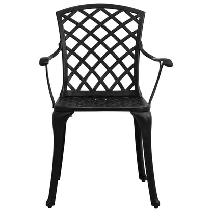 Bistro Set | Black | Cast aluminium | Medium | Decorative Inlays