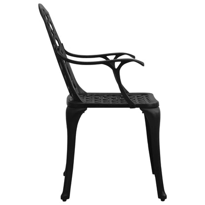 Bistro Set | Black | Cast aluminium | Medium | Decorative Inlays