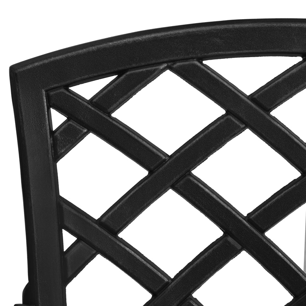 Bistro Set | Black | Cast aluminium | Medium | Decorative Inlays