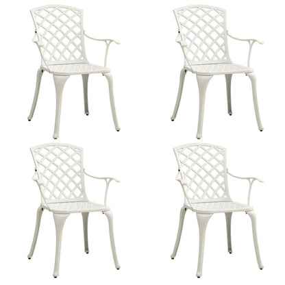Bistro Set | White | Cast aluminium | Medium | Decorative Inlays