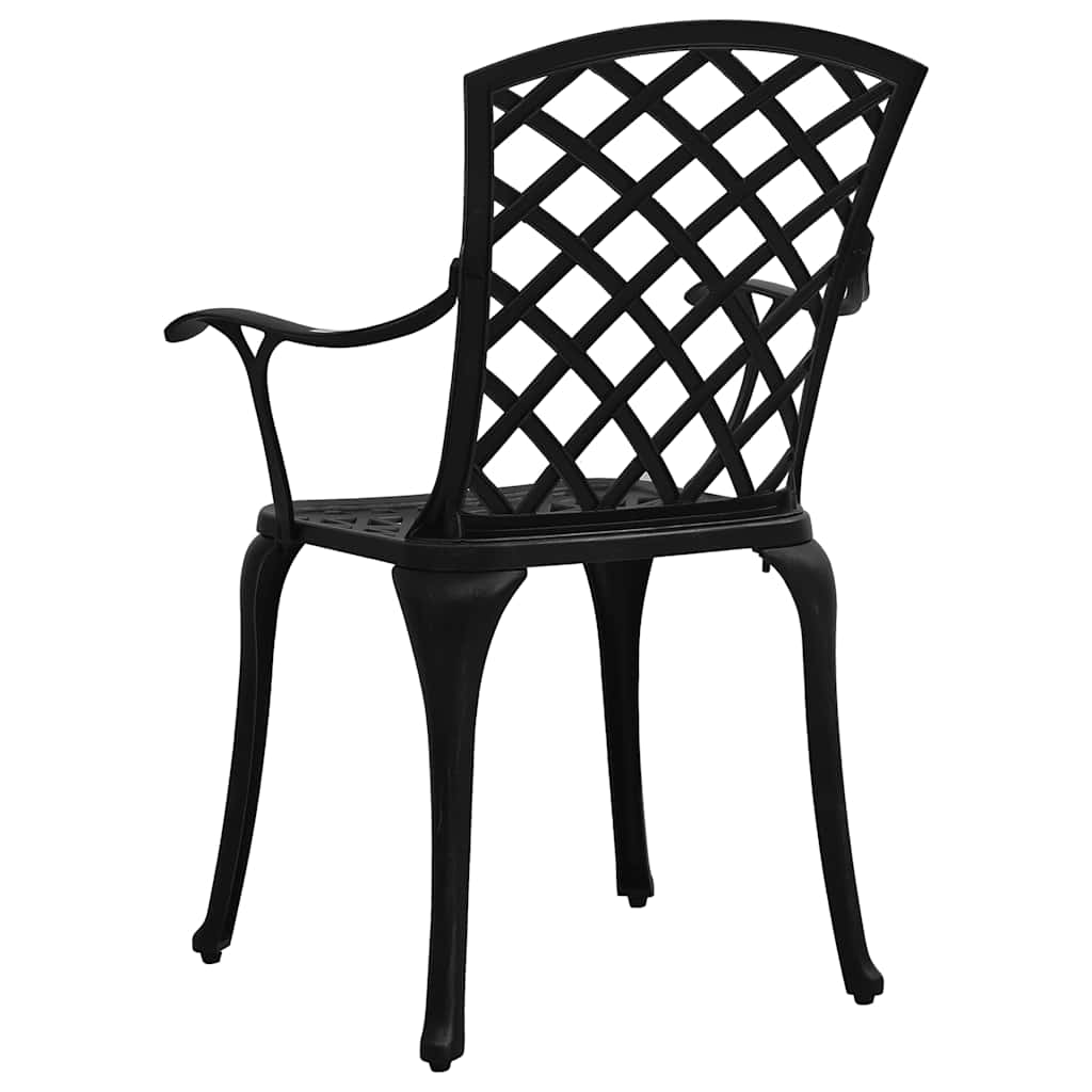 Bistro Set | Black | Cast aluminium |  Durable | Bistro Set | Round