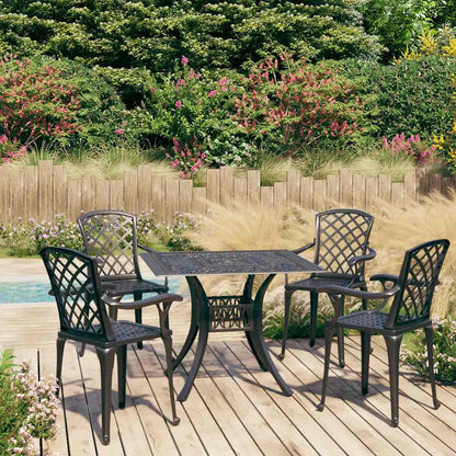 Bistro Set | Black | Cast aluminium |  Durable | Bistro Set | Round